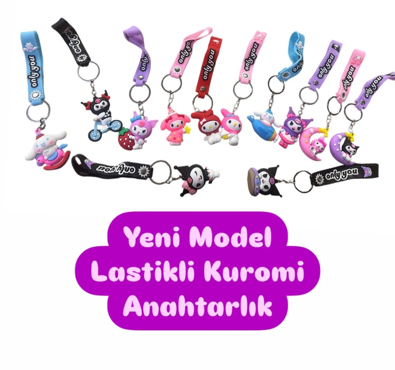 Kuromi Silikon Anahtarlık / 24lü Paket